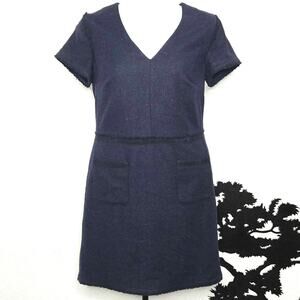 Banana Republic Women's Wool Knee Length Shift Dress Size 8